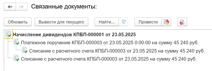 Дивиденды в 1С: начисление и выплата в 1С:ЗУП и 1С:Бухгалтерия